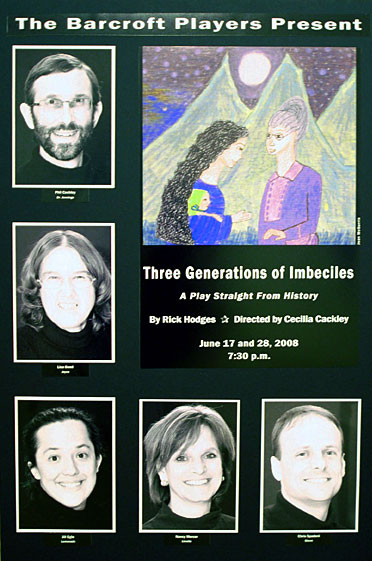 Cast photos on the Lobby Board